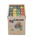 ABC & 123 Wood Blocks WOODEN ABC BUILDING BLOCKS 48 PCS (Large). 