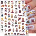 Demon Slayer Nail Stickers Kamado Tanjirou Nezuko Nail Art Decorations Japanese Cartoon Anime Kawaii Nail Decals Supplies. 