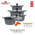 SONEX Glory King Cookware Set -10 Pieces - Die Cast Ceramic Coating. 