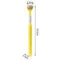 Three Sided Toothbrush Smooth Edge Three Head Soft Bristle Toothbrush. 