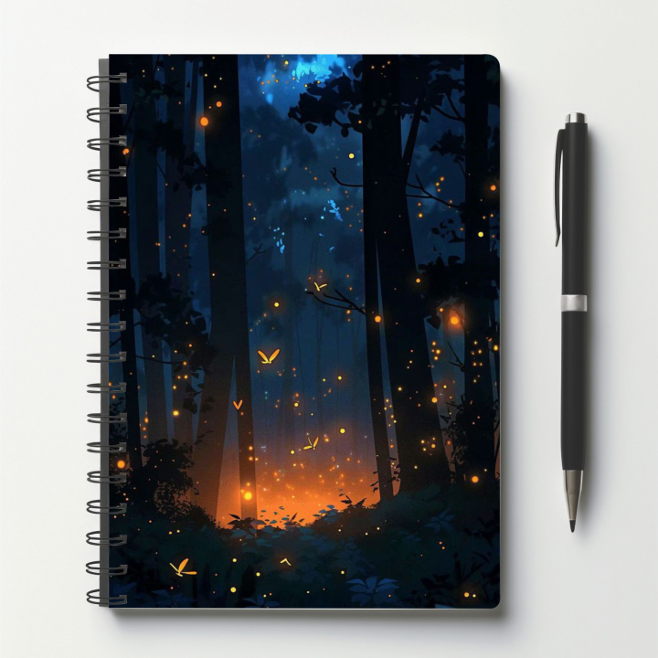 Jungle Theme Spiral Notebook | Animated Large A5 Size | 50 Pages | Unique Design Spiral Notebook for Boys & Girls