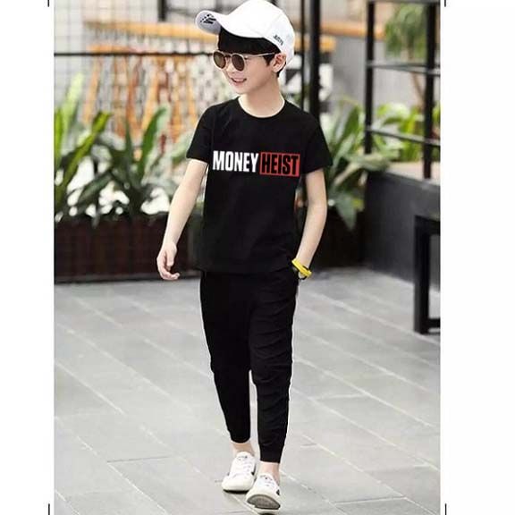 Money Heist Summer Tracksuit For Kids (T-Shirt + Trouser)