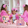 Kids Makeup Kit for Girls, Washable Real Makeup Set for Little Girls, Big Kit of Play Makeup for Girls Applies Like Real Makeup But Washes Off Easily Cute Carry Case for 4 5 6 7 8 9 Year Old. 