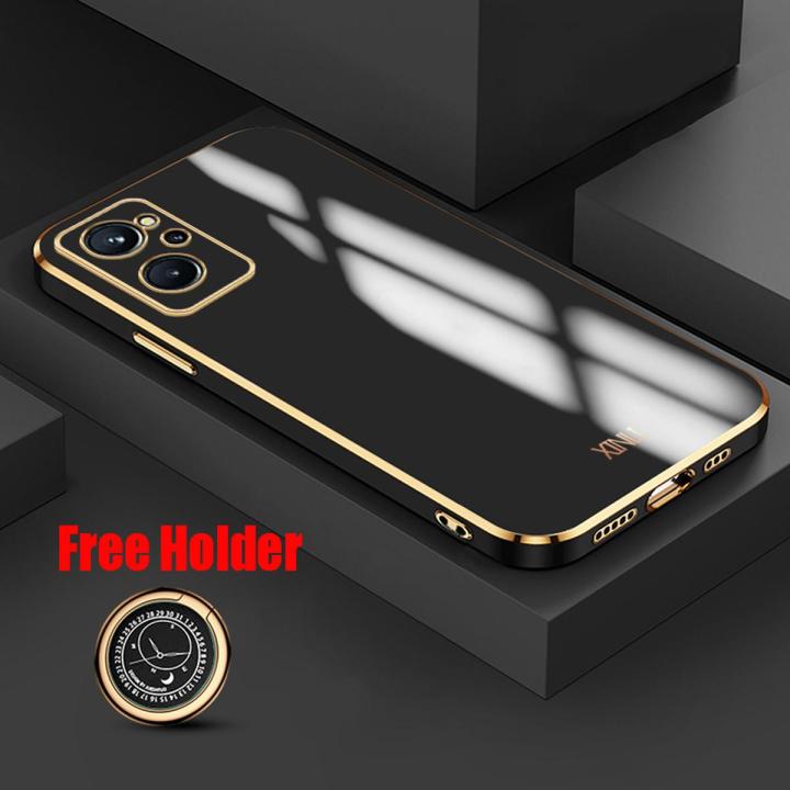 Biruiqu for OPPO A96 Back Cover Luxury 6D Plating Frame Shiny Bling Phone Pounch Soft Silicone Square Phone Case