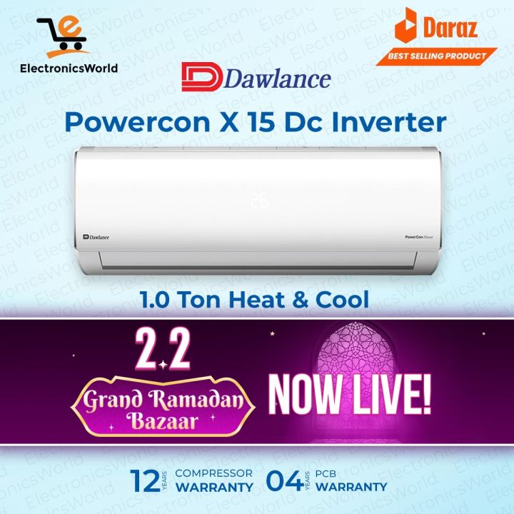 Dawlance Ac 1 Ton Dc Inverter Split | Model Powercon X 15 | Heat & Cool ...