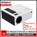 SpeedX Projector Multimedia Wifi / HDMI / USB Input - HD Display Projector for Office Study Lectures Presentation. 