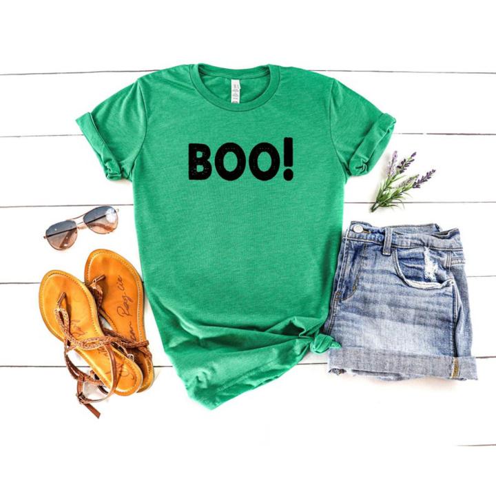 Boo cool printed statement  t shirt for women