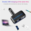 USB 12V/24V 2 Way Car Car Socket Splitter Dual USB Charger Car Power Adapter Universal. 