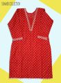 Girls Kurti Poly Cotton stuff in Red color girls kurta. 