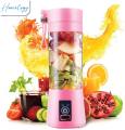 USB Chargeable Juicer Blender Fruit Mixing Machine 6 Blades 380 ml Mini Portable Juicer Blender Milkshake Smoothie Maker. 