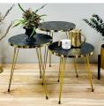 COMFORT ZOON Mdf Wood Round Nesting Table With Metal Stand Set of 3 Round Table Decoration Coffee Table Round Coffee Table Dining Table Nesting Table Set Side Table Coffee Table Nesting Table Decor. 