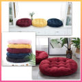 Velvet Floor Cushions Cushion Room Decoration Items Sitting Round Floor Cushion_Ball Fiber Filled Round Floor Cushions_1 Pair=2pcs. 