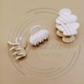 A Pack of 4 Korean Style High-Quality Mini Hair Catchers in White - Stylish Hair Accessories for Taming Stray Hairs. 