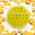 Smiley Emoji Hexagon Pop It Silicone Toy - 5 inches. 