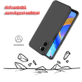 Oppo A76 Matte Black Soft Silicon Back Cover. 