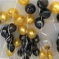 Black Happy Birthday Fancy Decoration Set With Banner , Balloons , Birthday Candles & Special Foil Balloons. 