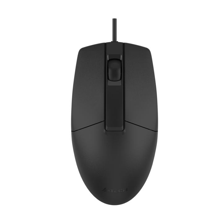 A4Tech OP-330S Wired Mouse - SILENT CLICK - 1200 DPI - For PC Laptop - Black