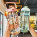 Motivational Water Bottle with Straw With Lid Sports Water Bottles 2 Liter, Unbreakable Shaker with Portable Wide Mouth,Travel Bottle, Large Capacity.... 