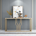 New stylish modern metal furniture golden console marble top console table. 