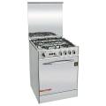 Welcome Gas Cooking Range 24 Inches 4 Burners Stainless Steel Body WC-2400 - Silver. 