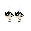 Cute Powerpuff Girls Earrings Blossom Bubbles Buttercup Powerpuff Girls Dangle Earrings Charm For Pendant Kids Adults Fans Gift. 
