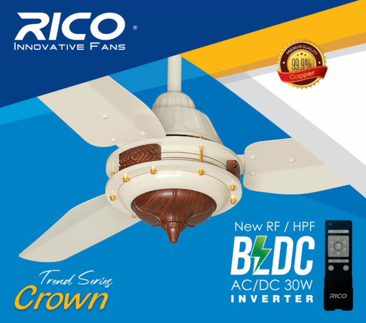 Zain Rico Fan Rico Innovative AC / DC Inverter Fan - Crown Model 56