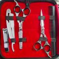 Professional Quality Stainless Steel Barber Full Set Hair Cutting Scissors Set / Hair Dressing Scissors set / Hir Cutting  Barber Kit for Barber Salon And Personal Use. 