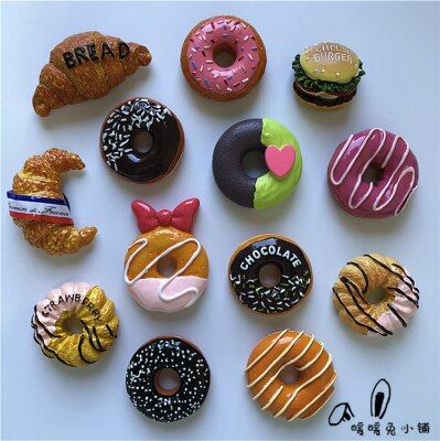 wasi%20store%20Doughnut%20Magnet%20Refrigerator%20Paste%203D%20Magnet%20Refrigerator%20Souvenirs%20Food%20Magnet%20For%20Kids%20Message%20Holder%20Decoration%20-%20Image%203