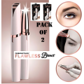 Pack Of 2 Electric Eyebrow Trimmers Mini Eye Brow Shavers Portable Epilators Facial Hair Removers For Women. 