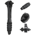 1 Piece Drill Chuck Key Ratchet Spanner Wrench Hand Drill Chuck Key Drill Electric Ratchet Wrench 2 in 1 Black. 