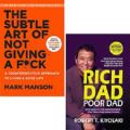 The Subtle Art Of Not Giving A Fock & Rich Dad Poor Dad. 2 Book Set. 