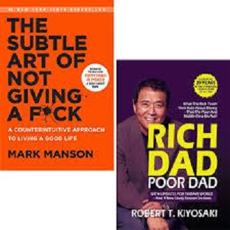The Subtle Art Of Not Giving A Fock & Rich Dad Poor Dad. 2 Book Set