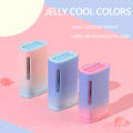 Jelly Hanging Neck Fan Mint Peach Portable USB Charging Creative Small Fan JK915. 
