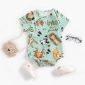 Cartoon Summer Baby Boys Bodysuits Cotton Short Sleeve Newborn Clothes Casual Infant Baby Pajamas. 