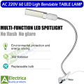 60 Smd Led Bendable Light Lamp 220v Magnetic Base Gooseneck Sewing Machine Smd Light Replaceable Bulb Multi-Function Desk Lamp, Repair Spotlight Reading Book Night Light by electrica. 