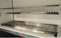 Heavy Duty Stainless Steel Plate and Dish Rack Adjustable 2 Layer Space Saving Storage for Kitchen Cabinets, Available in Multiple Sizes. 