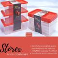 Pack of 3 Plastic food Storage Box container for kitchen Microwave proof STORAGE BOXES. 