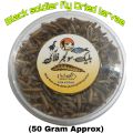Black soldier flies Dried larvae (50 grams) {BSFL}. 