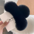 Girls Faux Hair Claw Soft Elegant Women Acrylic Hairpin Winter Plush Hair Clip for Hair Accessories Party Wedding Casual Use. 