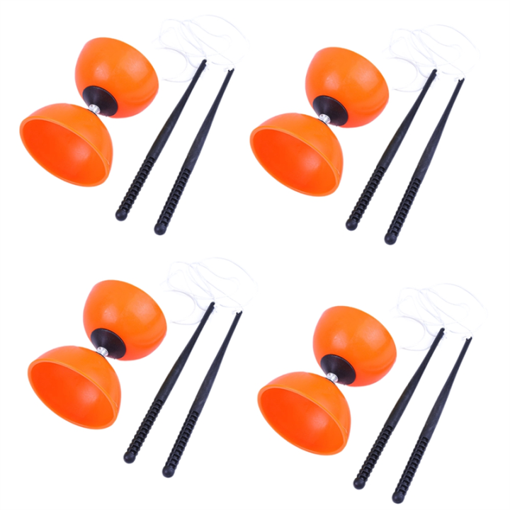 Sensory Training Equipment, Double-Headed Diabolo, Entertainment Products for Children, Students and the Elderly Orange