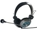 SOLIC Wired over-ear stereo headset with microphone - black Silver. 