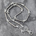29" Heavy Metal Barbed Wire Wallet Chain Punk Pants Chain Hip Hop Jewelry Maoxiu. 