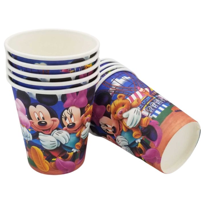 MICKEY MOUSE MINNIE MOUSE THEME PAPER CUPS - PACK OF 10 PAPER CUPS