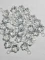 Pack of 40gms Beads, White Flower Tussle (Latkan) Acrylic Beads For DIY Jewelry Making, Jewelry, DIY, And Crafting Accessories. 