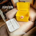 Compact and high-quality, our Small First Aid Box is perfect for homes, schools, and offices. Transparent design for easy access, it's an ideal organizer for medicines and cosmetics. Stay prepared with this sleek and portable medical kit.. 