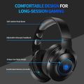 Phonikas Q9 Gaming Bluetooth Wireless Headphones With Removable External Mic - PHOINIKAS Q9 Gaming Headset 3.5mm Wired/Wireless bluetooth5.0 40mm Driver LED Light Over-ear Headphone with Mic for Computer PC PS3/4. 
