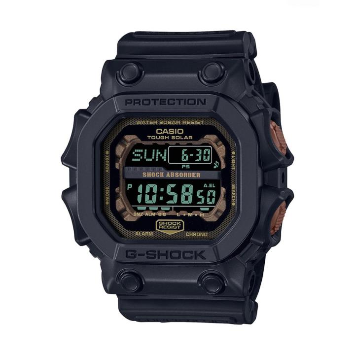 Casio G Shock Mens Black Resin Case Round Digital Solar Power