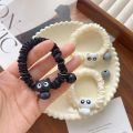 1/2pcs Cartoon Black White Cat Hair Bands Children Elastic Ponytail Holder Rubber Bands Women Hairband Headwear. 
