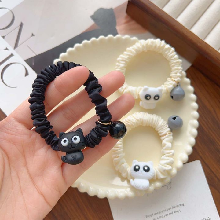 1/2pcs%20Cartoon%20Black%20White%20Cat%20Hair%20Bands%20Children%20Elastic%20Ponytail%20Holder%20Rubber%20Bands%20Women%20Hairband%20Headwear%20-%20Image%208