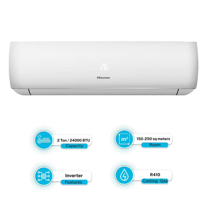 HISENSE 2 TON DC INVERTER AC HEAT & COOL SPLIT TV SERIES 24TV60HC